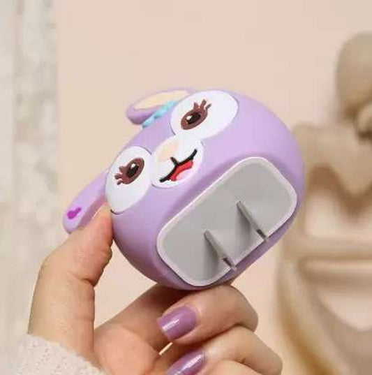 Cartoon Character Charger Case Compatible With i Phone 18-20W Adapter Charger and Cable Protector Case Multi Design (Charger Not Included)